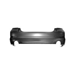 2017-2018 BMW 5Series Rear Bumper; w/o M-Pkg; w/o Park Assist Sensor Holes; w/o Trim Lines; BM1100372; 51127475591
