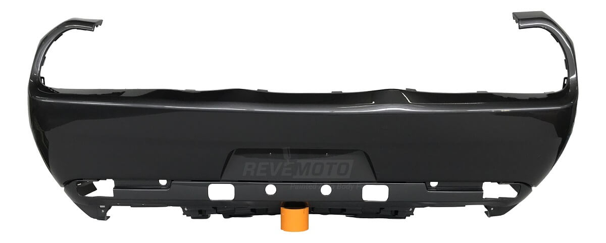 2015-2021 Dodge Challenger Aftermarket Rear Bumper WITHOUT Park Assist Sensor Holes Painted Granite Crystal Metallic (PAU)