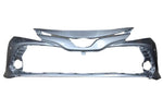 2018-2020 Toyota Camry Front Bumper Painted (LE/XLE Models) Celestial Silver Metallic (1J9) WITH Park Assist Sensor Holes 521190X937 TO1000432 ReveMoto Painted Auto Parts Replacement 