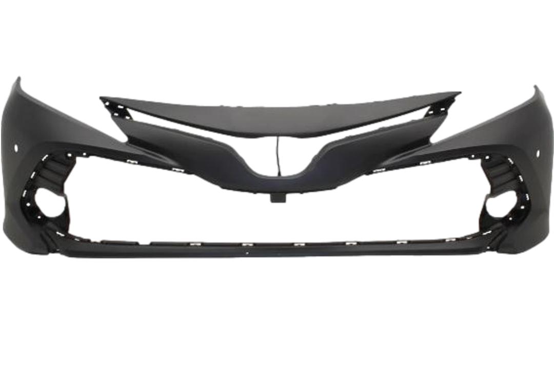 2018-2020 Toyota Camry Front Bumper Painted (LE/XLE Models) WITH: Park Assist Sensor Holes 521190X937 TO1000432 ReveMoto Painted Auto Parts Replacement 