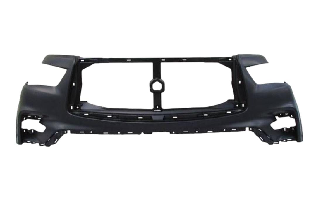 2018-2023 Infiniti QX80 Front Bumper Painted (Upper Cover) WITHOUT: Headlamp Washer Holes 620226GW0H IN1014100 ReveMoto Replacement Painted Car Parts Painted Auto Parts
