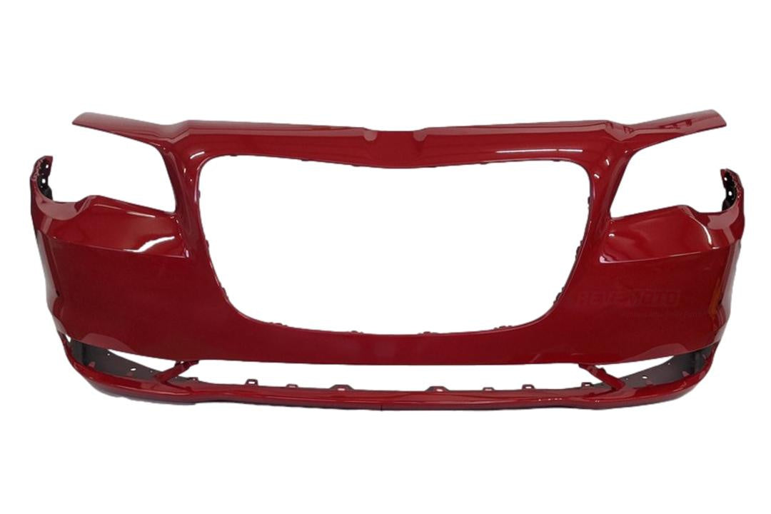 2015-2023 Chrysler 300 Front Bumper Painted (Except: SRT-8)_WITH: 3-PC Insert Moldings, Park Assist Sensor Holes | WITHOUT: Appearance Package_Redline_Pearl_PRY_ 5PN42TZZAE_ CH1000A22