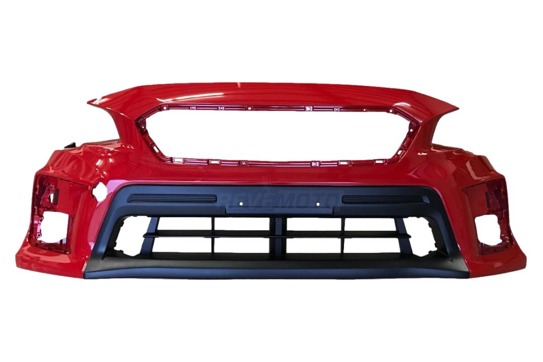 2018-2021 Subaru WRX STI Front Bumper Painted_Pure_Red_M7Y_WITH: Textured Lower Center Area_ 57704VA050_ SU1000190