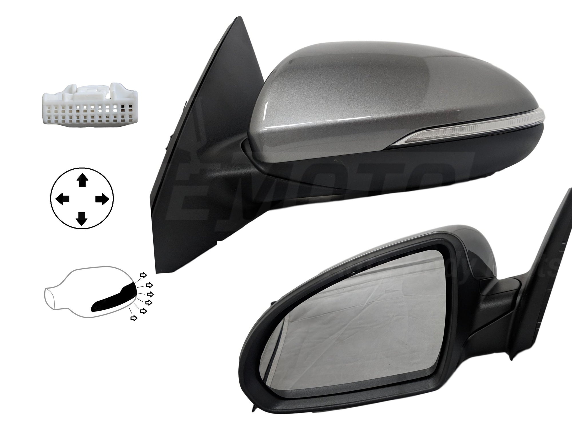 2020 Kia Optima Driver Side View Mirror, Non-Heated, Power, With Signal Light, Without Blind Spot Detect, Without Memory, Painted Titanium Silver Metallic (IM)_ 87610D5000