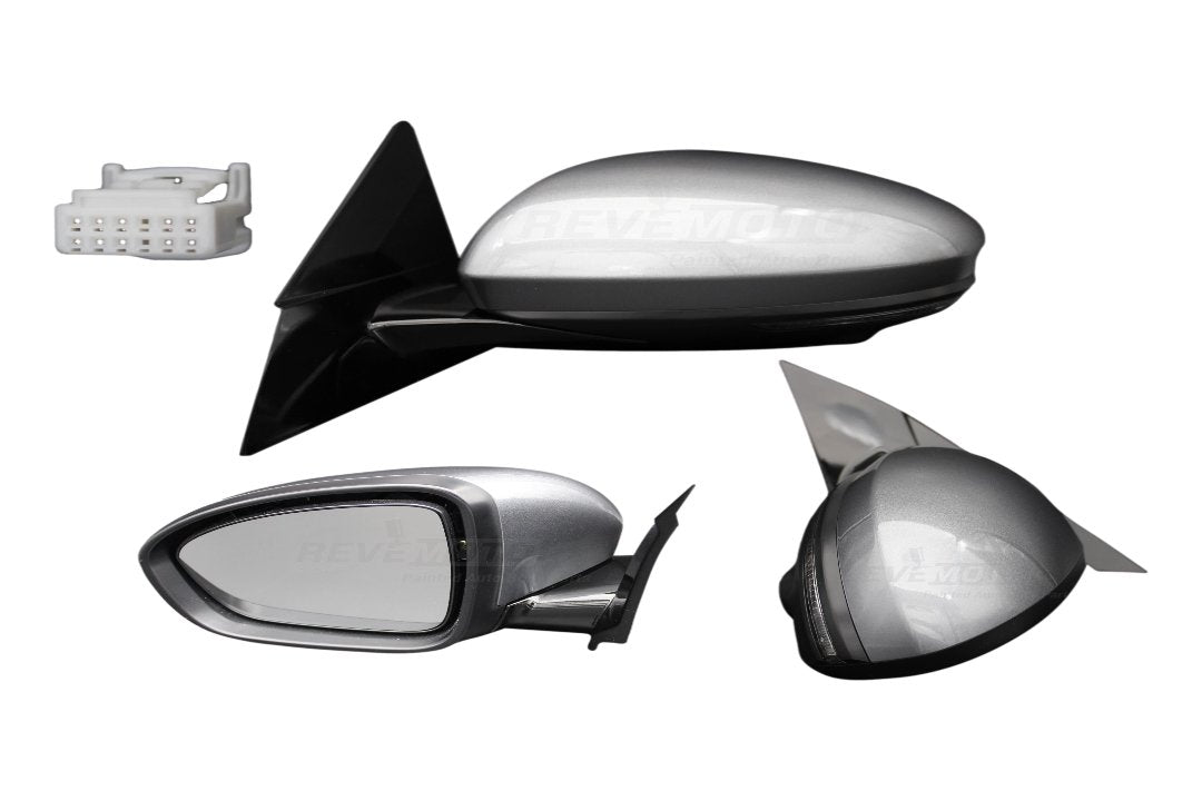 2019-2021 Nissan Altima Side View Mirror Painted (Left, Driver-Side) Gun Metallic (KAD) Sedan WITH: Power, Heat, Turn Signal Light, Side View Camera 963026CA1CPFM NI1320315
