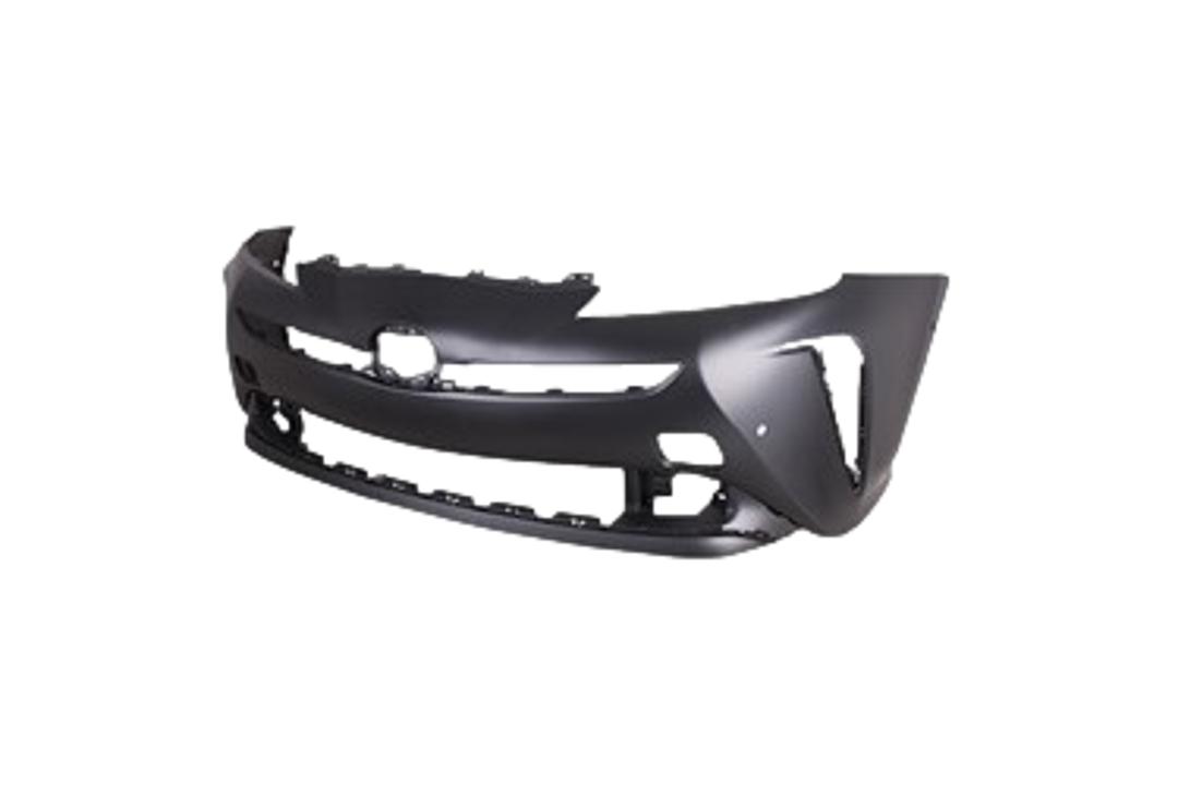 2019-2022 Toyota Prius Front Bumper Painted (WITH Park Assist Sensor Holes) 5211947979_TO1000458 ReveMoto Painted Auto Body Parts