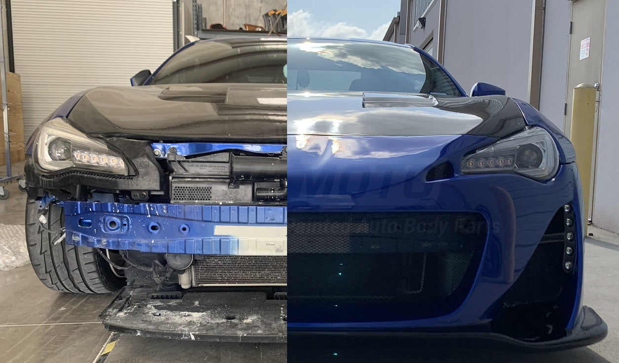 2017-2020 Subaru BRZ Front Bumper Painted - Before and After - ReveMoto Painted Auto Body Parts