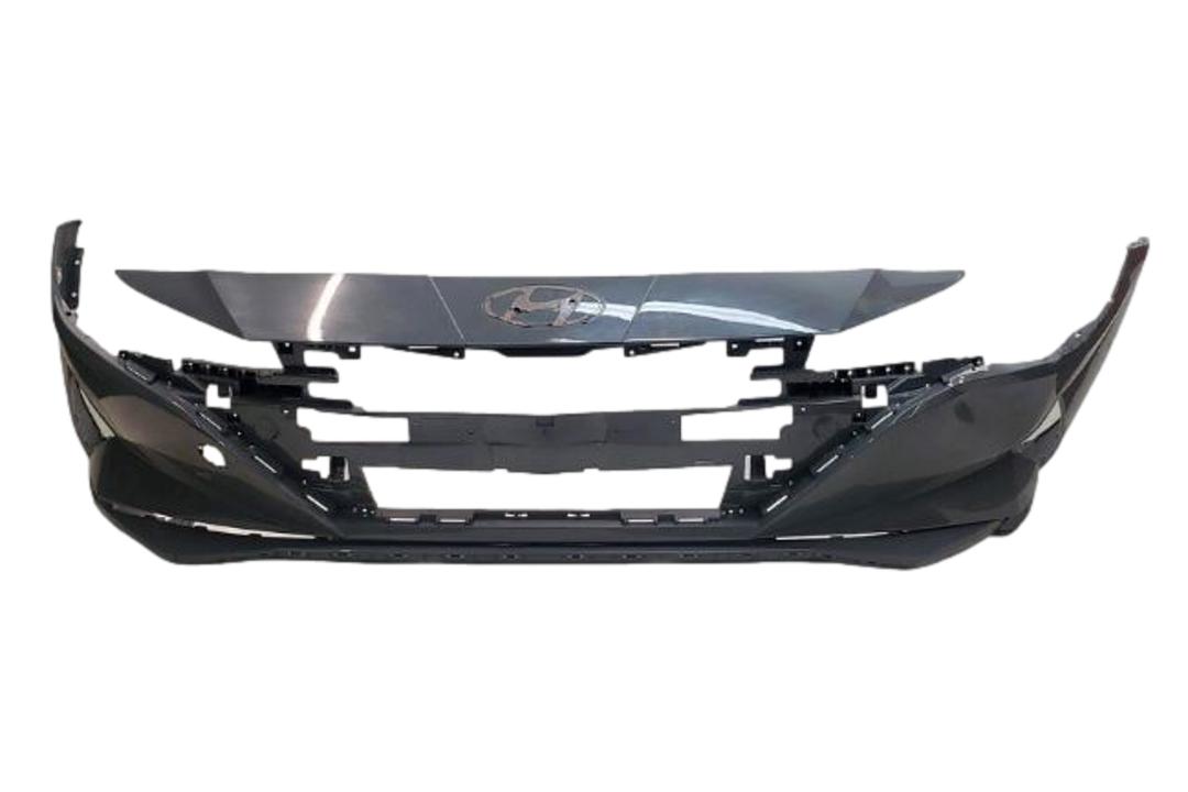 2021-2024 Hyundai Elantra Front Bumper Painted (Blue Hybrid, SE, SEL Models | Korea Built) 86511AA000_HY1000250 2021-2023 Hyundai Elantra Front Bumper Painted Fluid Metal Metallic (M6T) 86511AA000 HY1000250 ReveMoto Painted Auto Parts Replacement