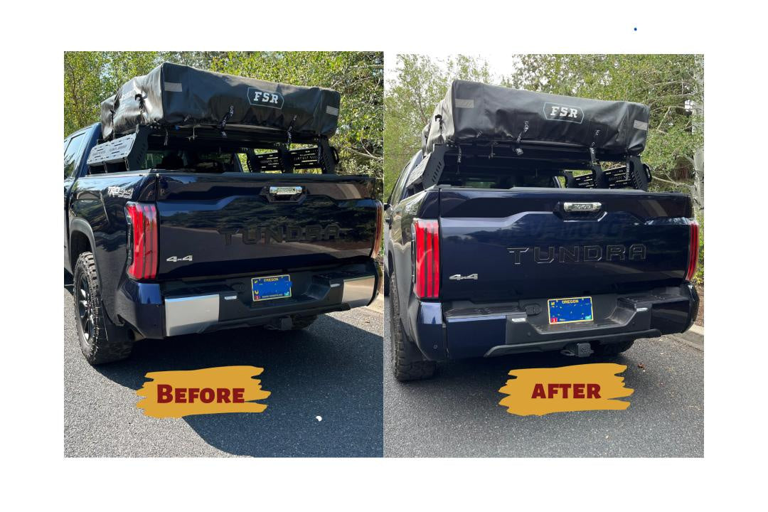 2022 Toyota Tundra Rear Bumper End Caps BEFORE and AFTER