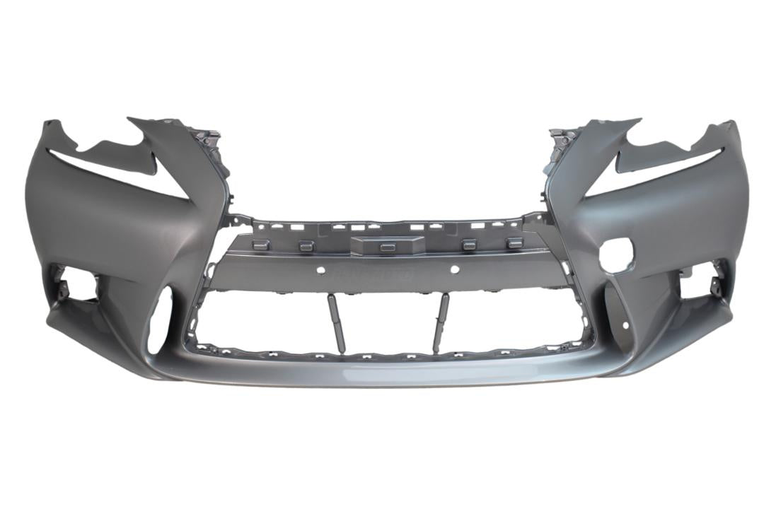 2014-2016 Lexus IS350 Front Bumper Painted_White_Nova_Gf_Metallic-FullGloss_083_(Sedan) WITH: F-Sport Package | WITHOUT: HL Washer Holes (Except C)_ 521195E909_ LX1000261