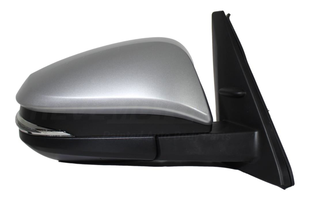 2014-2023 Toyota 4Runner Side View Mirror Painted Classic Silver Metallic (1F7) WITH Power, Heat, Turn Signal Light, Puddle Lamp Right, Passenger-Side 8791035C00/8791035C01