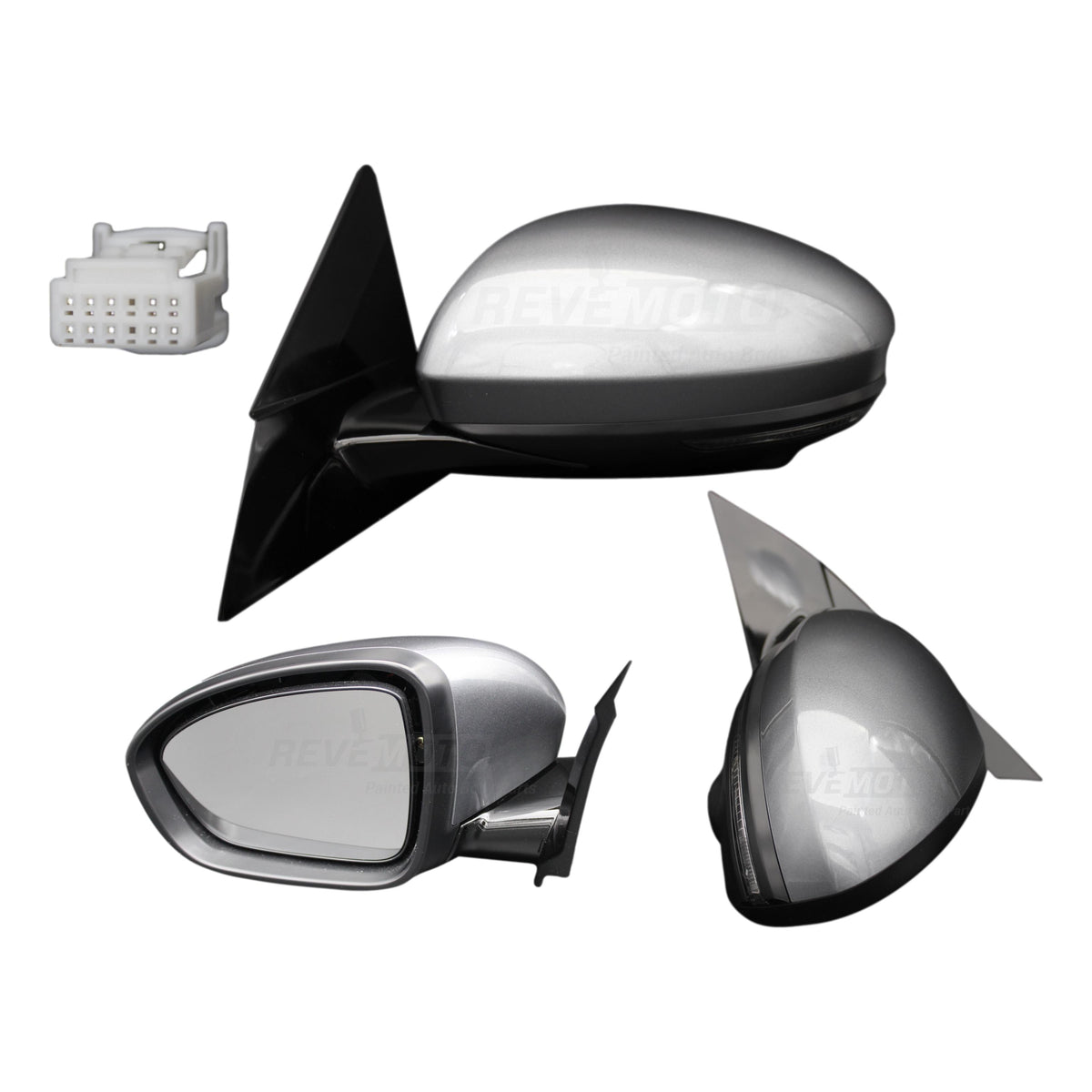 2019-2021 Nissan Altima Side View Mirror Painted (Left, Driver-Side) Gun Metallic (KAD) Sedan WITH: Power, Heat, Turn Signal Light, Side View Camera 963026CA1CPFM NI1320315