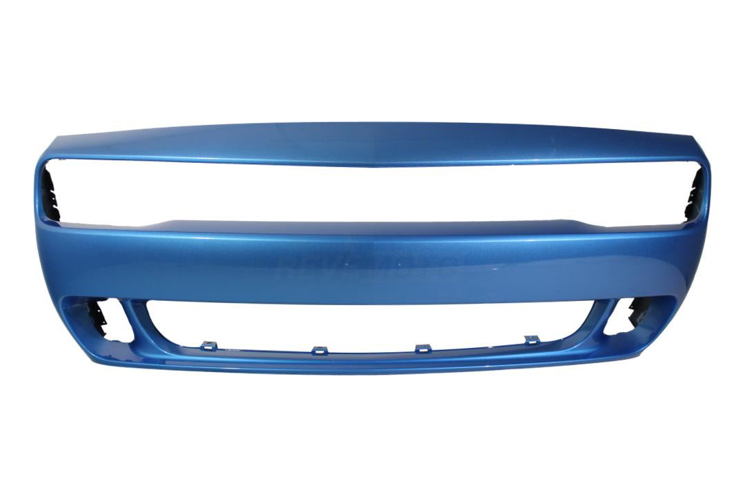 2015-2022 Dodge Challenger Front Bumper Painted (WITH- Hell Cat) Surf Blue Pearl (PQD) 68258731AC CH1000A25