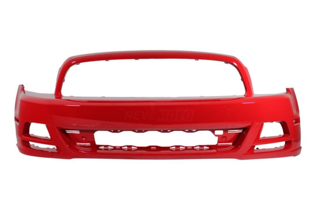 Painted Front Bumper Cover for 2013-2014 Ford Mustang Front Bumper Race Red (PQ) DR3Z17D957ABPTM ReveMoto Painted Auto Body Parts Replacement