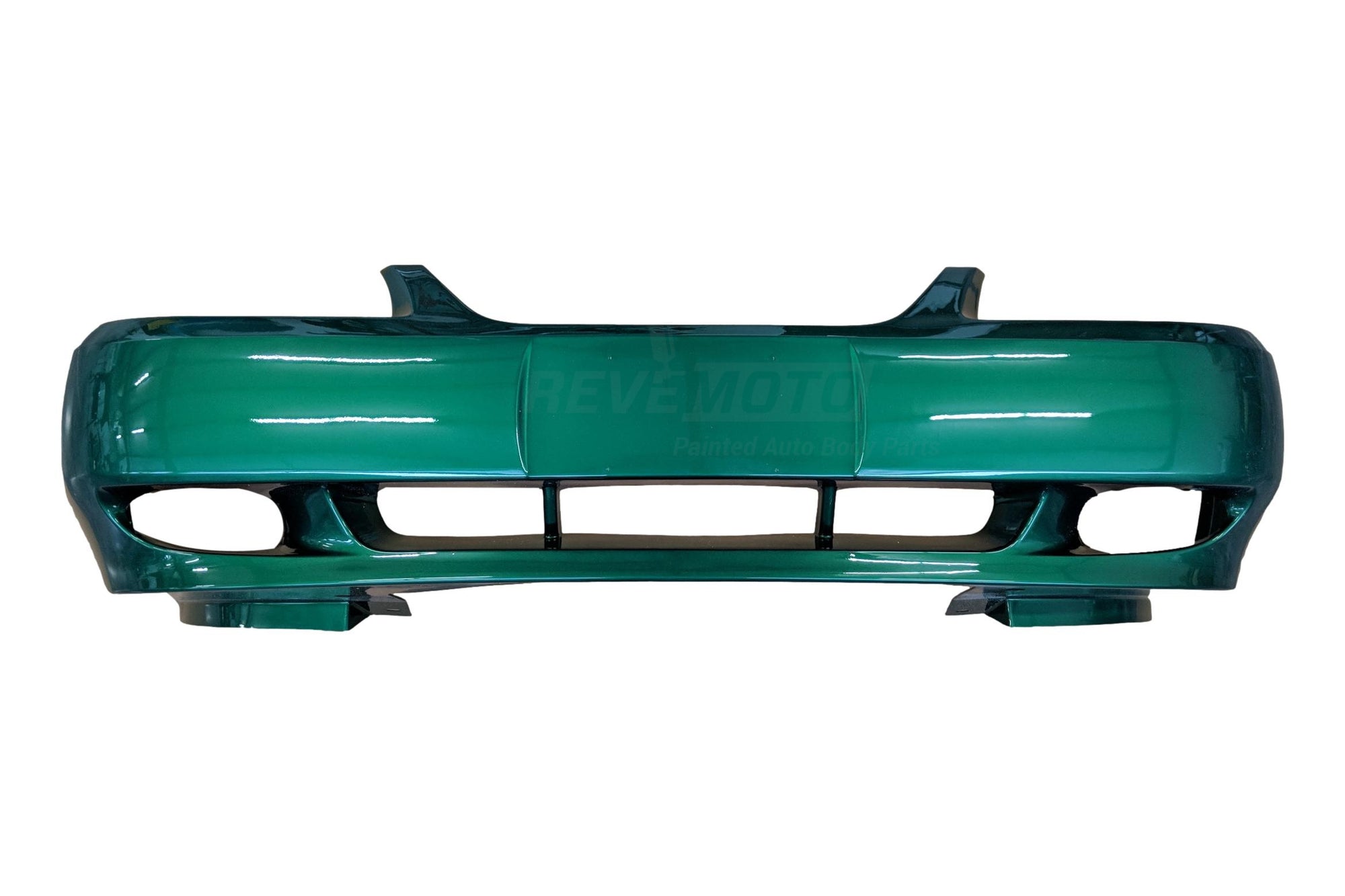 1999-2004 Ford Mustang Front Bumper Painted | GT, GT Bullitt Models WITH: Fog Light Holes |Electric Green Metallic (SW) | YR3Z17D957GA FO1000439