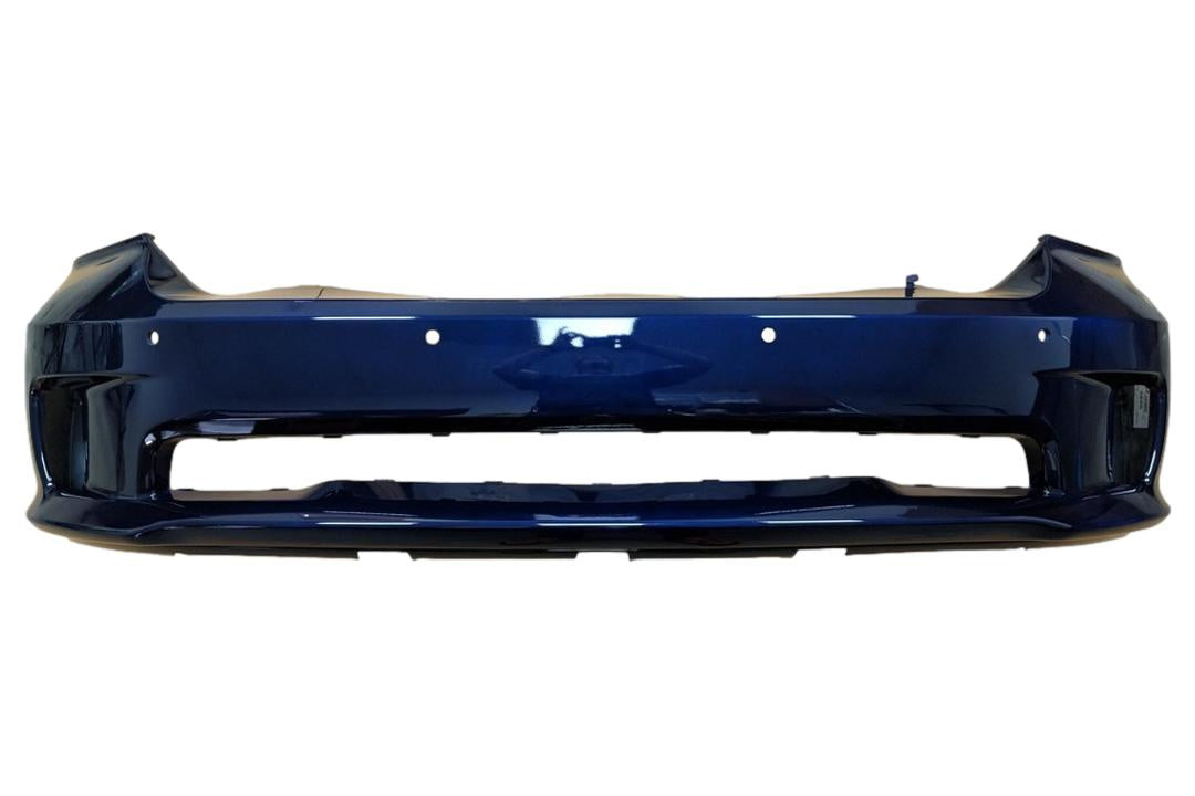 2019-2022 Dodge Ram Front Bumper Painted (1500 Classic)_True_Blue_Pearl_KBU_PBU_WITHOUT: Park Assist Sensor Holes_ 68197698AA_ CH1000A10