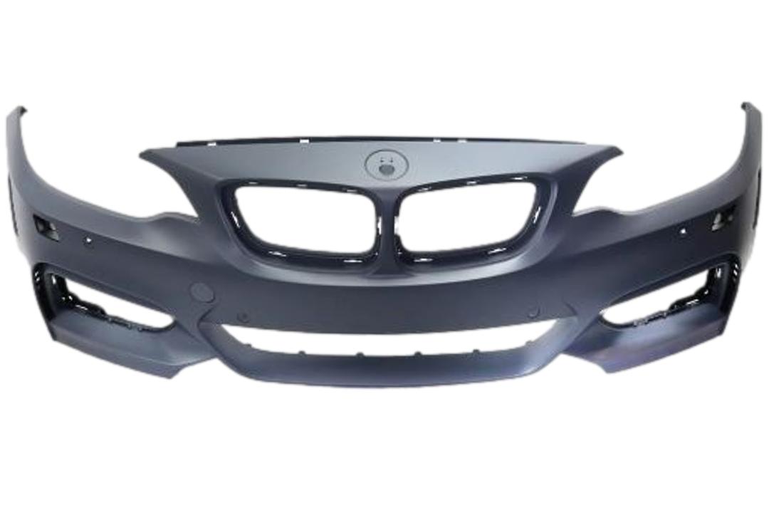 2017-2021 BMW 2-Series Front Bumper Painted WITH: M-Package, Park Distance Sensor Holes, Head Light Washer Holes | WITHOUT: Park Assist Sensor Holes 51118058096