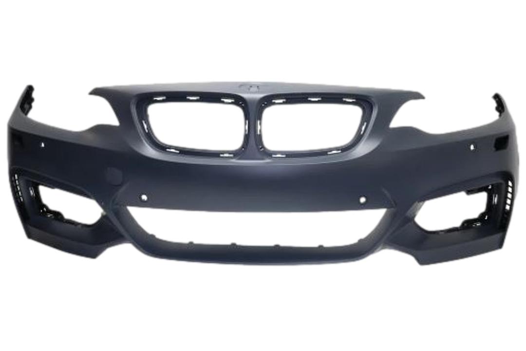 2017-2021 BMW 2-Series Front Bumper Painted WITH: M-Package, Park Distance Sensor Holes, Head Light Washer Holes, Park Assist Sensor Holes 51118058097