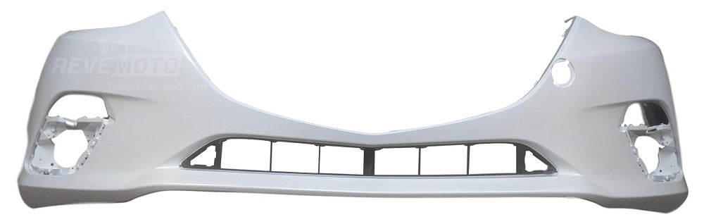 2015 Mazda Mazda 3 Front Bumper, Hatchback, Sedan, Painted Whitewater Pearl (25D)