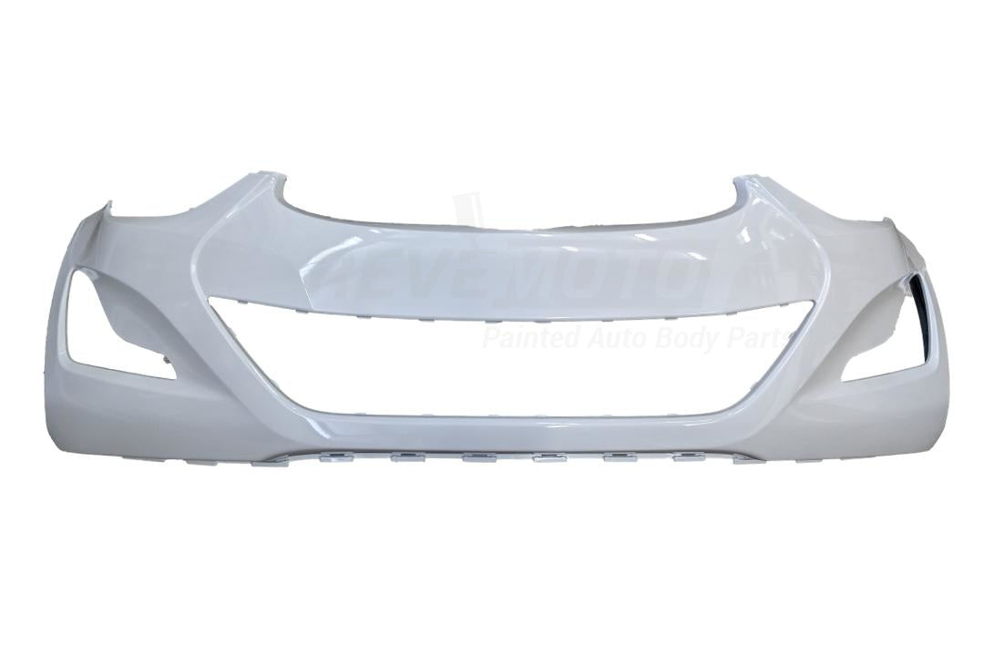 2014-2016 Hyundai Elantra Front Bumper Painted Quartz White Pearl (W8) Sedan Korean-Built 865113X800