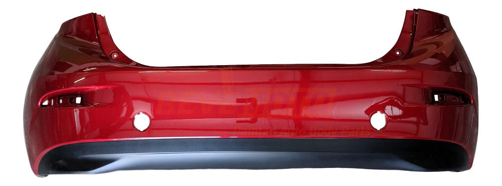 2015 Mazda 3 Rear Bumper Cover Painted Soul Red Metallic (41V), Sedan