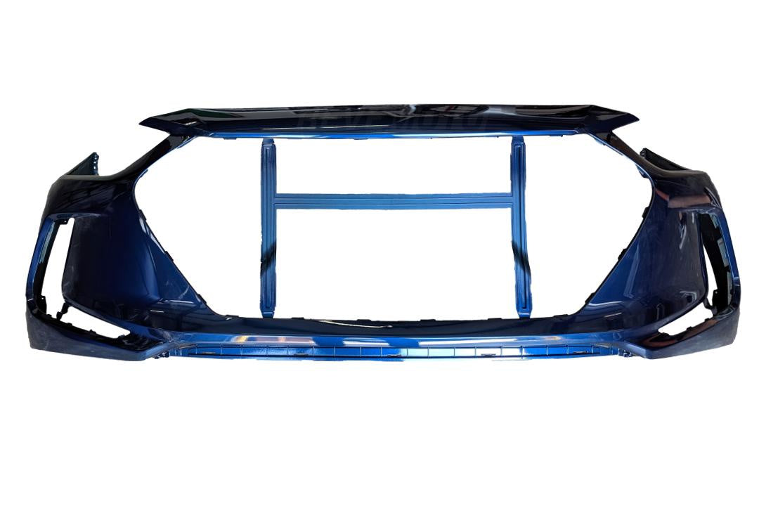 2017-2018 Hyundai Elantra Front Bumper Painted (US Built) Lakeside Blue Metallic (VU) 86510F3000 HY1000215 ReveMoto Painted Auto Parts Replacement