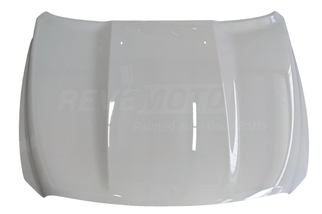 Painted Hood for 2011-2018 Ram 1500 (Aftermarket | WITHOUT: Hood Scoop | Aluminum) Bright White (PW7) 68160234AD CH1230275