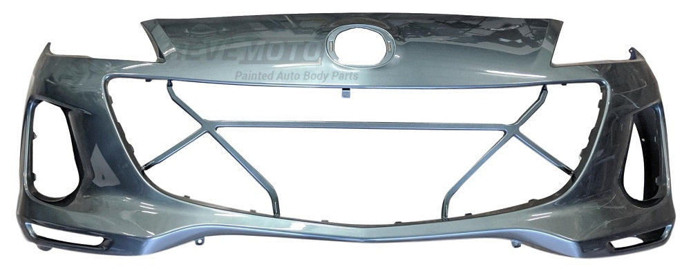 2012 Mazda Mazda 3 Front Bumper, Sedan, 4 Door, 2.0 Liter, Painted Dolphin Gray Mica (39T)