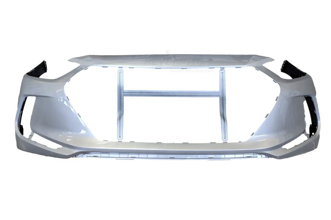 2017-2018 Hyundai Elantra Front Bumper Painted (US Built) Platinum Silver Metallic (Y8) 86510F3000 HY1000215 ReveMoto Painted Auto Parts Replacement