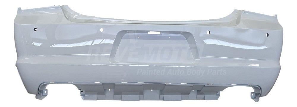 2014 Dodge Charger Rear Bumper, WITH Park Assist Sensor Holes, Painted Bright White (PW7)