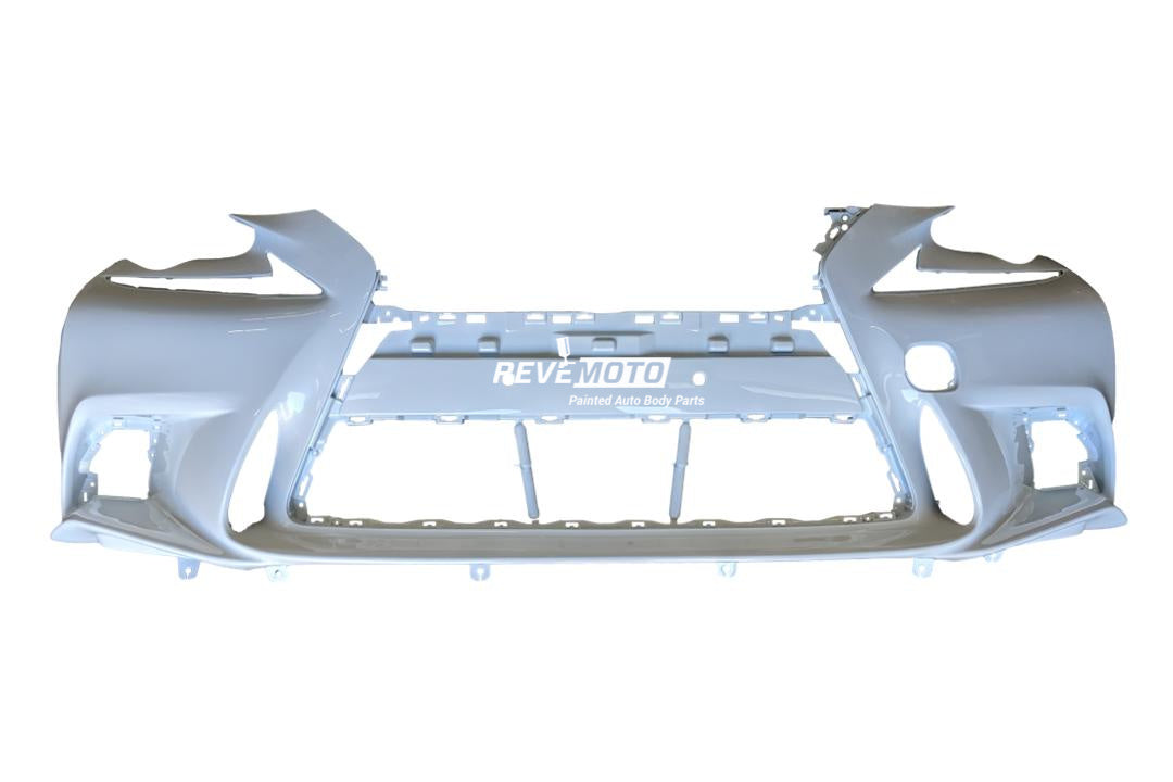 2014-2016 Lexus IS350 Front Bumper Painted_White_Nova_Gf_Metallic-FullGloss_083_(Sedan) WITH: F-Sport Package | WITHOUT: HL Washer Holes (Except C)_ 521195E909_ LX1000261