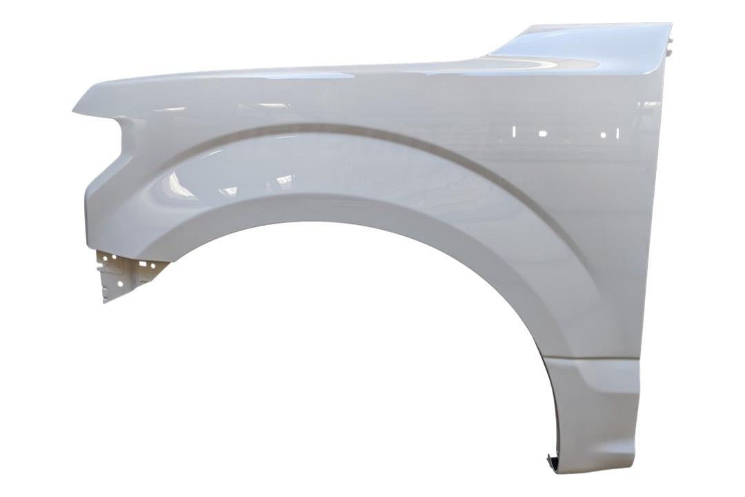 2015-2020 Ford F150 Driver Side Fender Painted Oxford White (YZ) Without Wheel Opening Molding, Aluminum, FL3Z16006A JL3Z16006A FO1240298