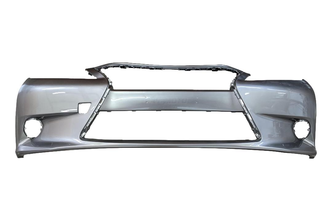 2013-2015 Lexus ES300H Front Bumper Painted Sonic Titanium Metallic 1J7 WITHOUT: Park Assist Sensor Holes  5211933992 LX1000241