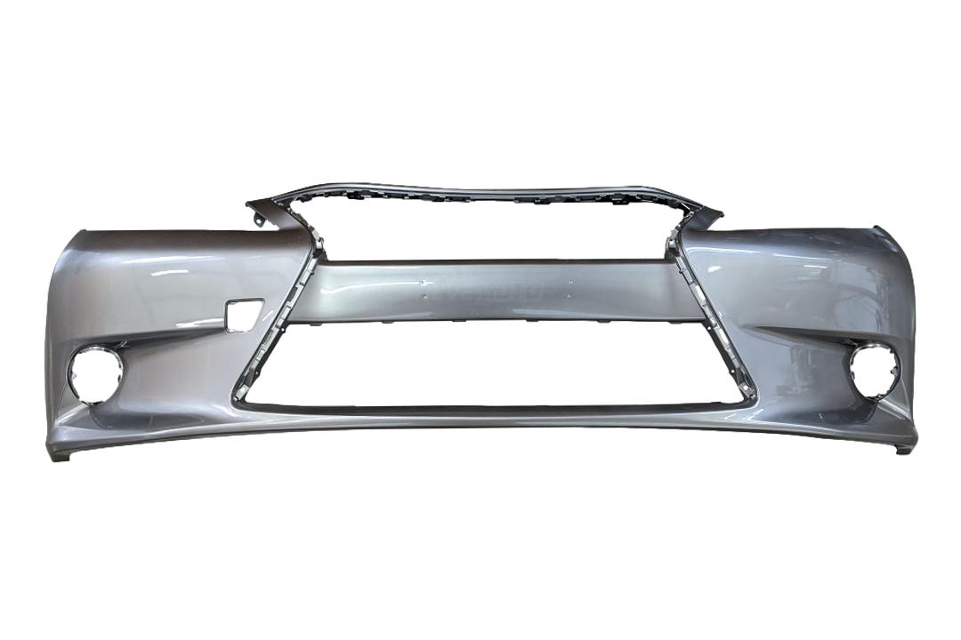 2013-2015 Lexus ES350 Front Bumper Painted_Sonic_Titanium_Metallic_1J7_WITHOUT: Park Assist Sensor Holes_5211933992_ LX1000241