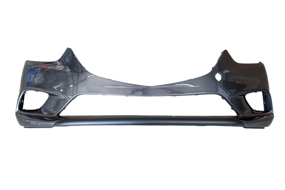 2014 Mazda 6 Front Bumper Cover Painted Meteor Gray Mica (42A) / w/o Pasrk Assist Sensor Holes; Primed w/ Textured lower center area GHP950031CBB