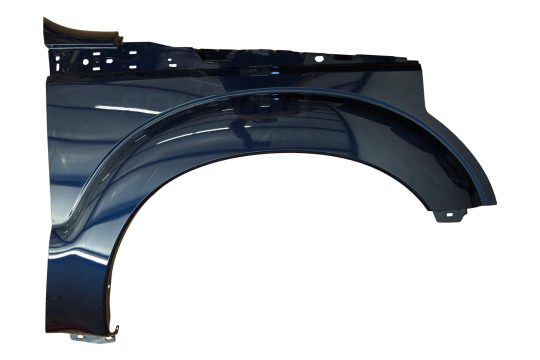 2011-2016 Ford F250 F350 Right, Passenger-Side Fender Painted Dark Blue Pearl (DX),w_o Molding BC3Z16005A FO1241284