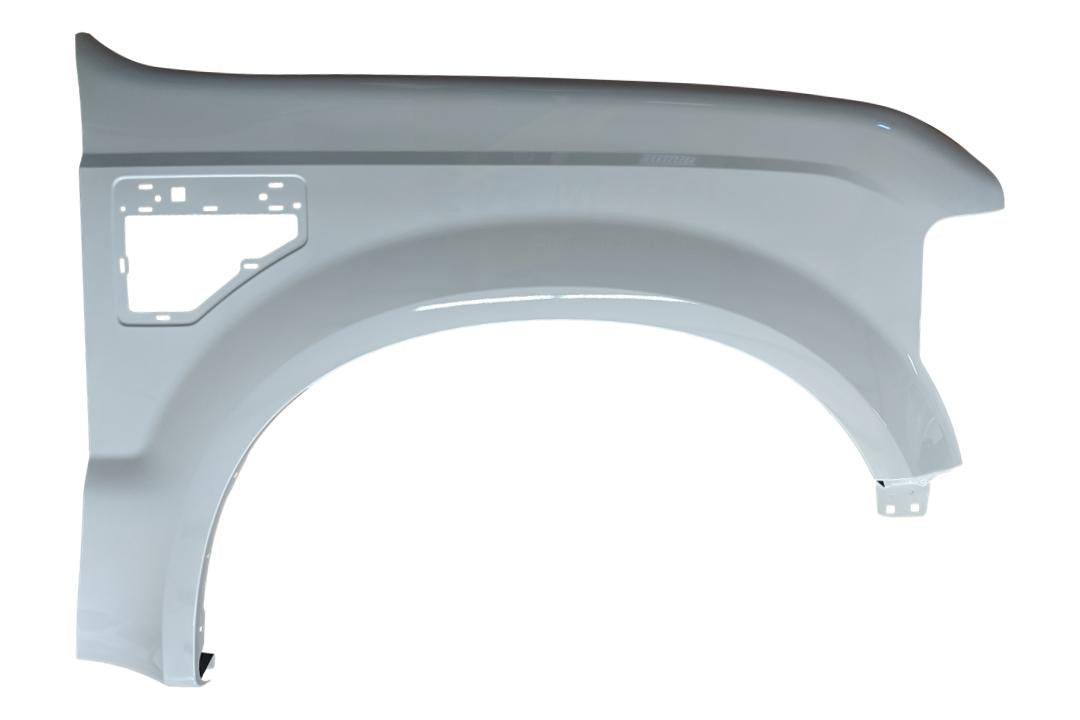 2008-2010 Ford F250 F350 Left, Driver-Side Fender Painted (Without Wheel Molding Holes) PaintedOxford White (YZ/Z1) 7C3Z16006A FO1240259