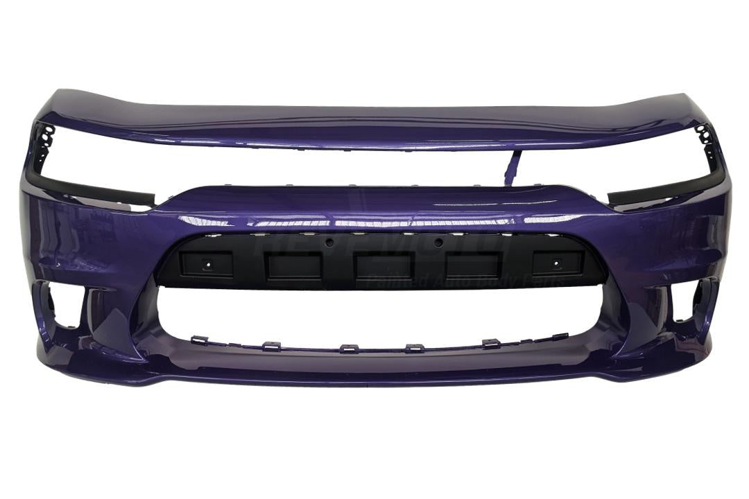 2015-2023 Dodge Charger Front Bumper Painted (WITH: Hood Scoop Models) ReveMoto 2015-2023 Dodge Charger Front Bumper Painted (WITH: Hood Scoop Models) ReveMoto
