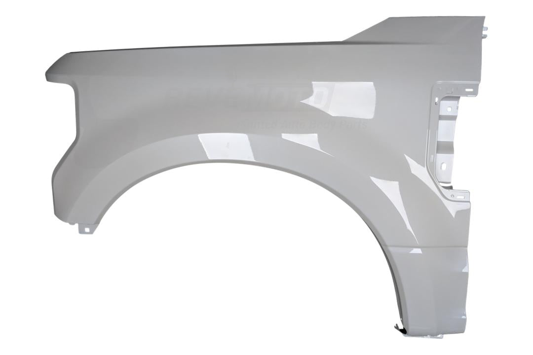 Painted Fender for 2018-2019 Ford F250 F350 OEM Driver-Side White Platinum Tricoat (UG) Part Number JC3Z16006A (Without Molding Holes)