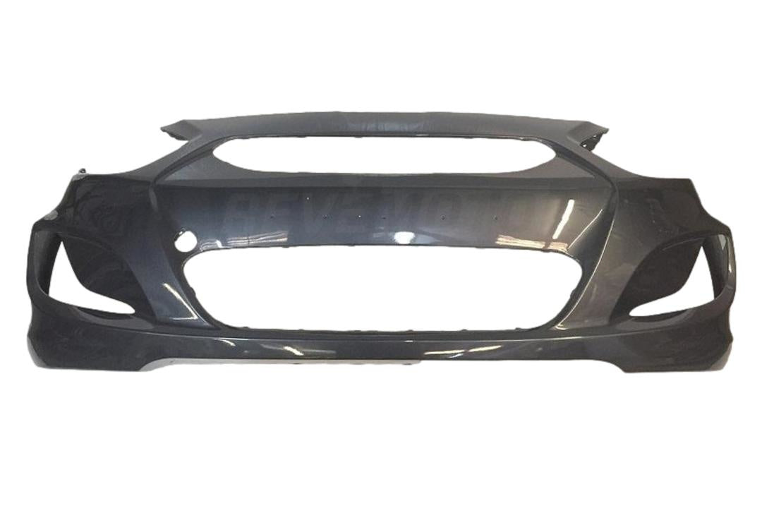 2012-2013 Hyundai Accent Front Bumper Painted Carbon Gray Metallic (SAE)