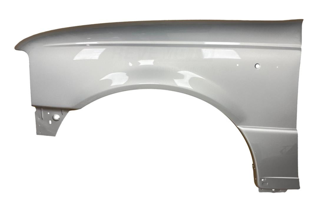 2000-2003 Ford Ranger Fender Painted Left, Driver Side Silver Frost Metallic (TS), without Wheel Molding Holes 1L5Z16006BA FO1240195