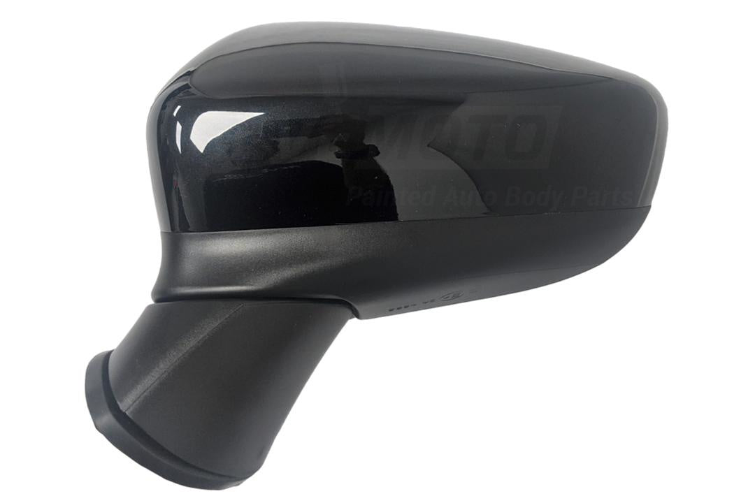 2014 Mazda 6 Painted Side View Mirror Jet Black Mica (41W) / Power; Manual Folding; Non-Heated; w/ Signal Light; w/o Blind Spot Detection Left, Driver Side GJR969181G