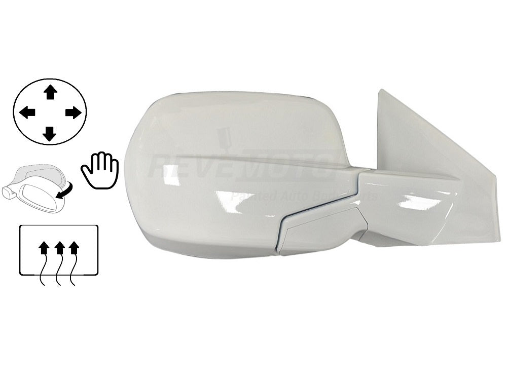 2008 Honda CR-V Passenger Side View Mirror Painted Taffeta White (NH578) EX,LX; Power; Manual Folding; Heated 76200SWAA21ZC