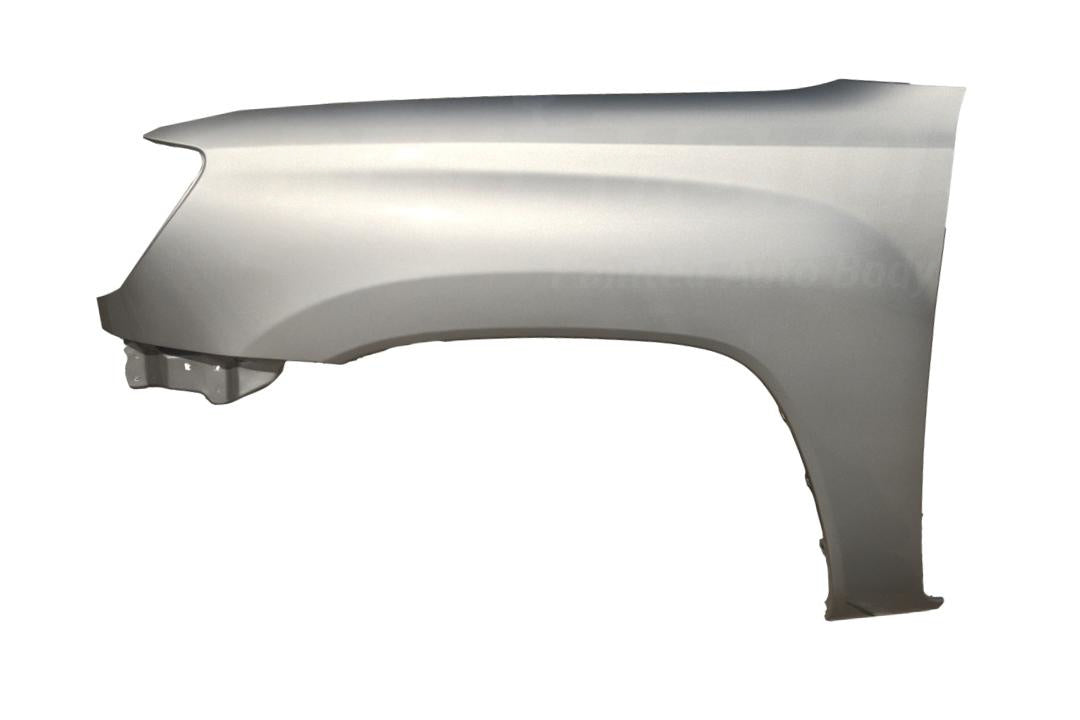 2005-2015 Toyota Tacoma Fender Painted Silver Streak Mica (1E7) WITHOUT: Flare Holes, Molding Holes, Also Fits X-Runner Left, Driver Side 5381204090