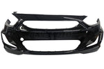 2012-2013 Hyundai Accent Front Bumper Painted Phantom Black Pearl (MZH) Sedan/Hatchback 865111R000
