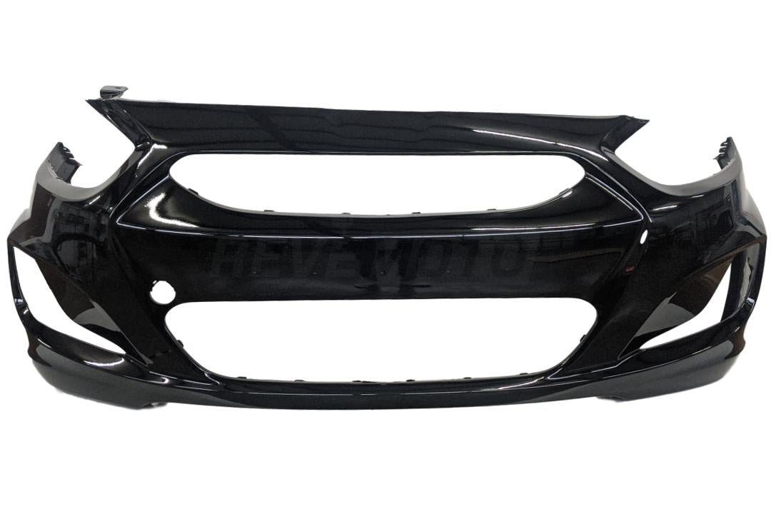 2012-2013 Hyundai Accent Front Bumper Painted Phantom Black Pearl (MZH) Sedan/Hatchback 865111R000
