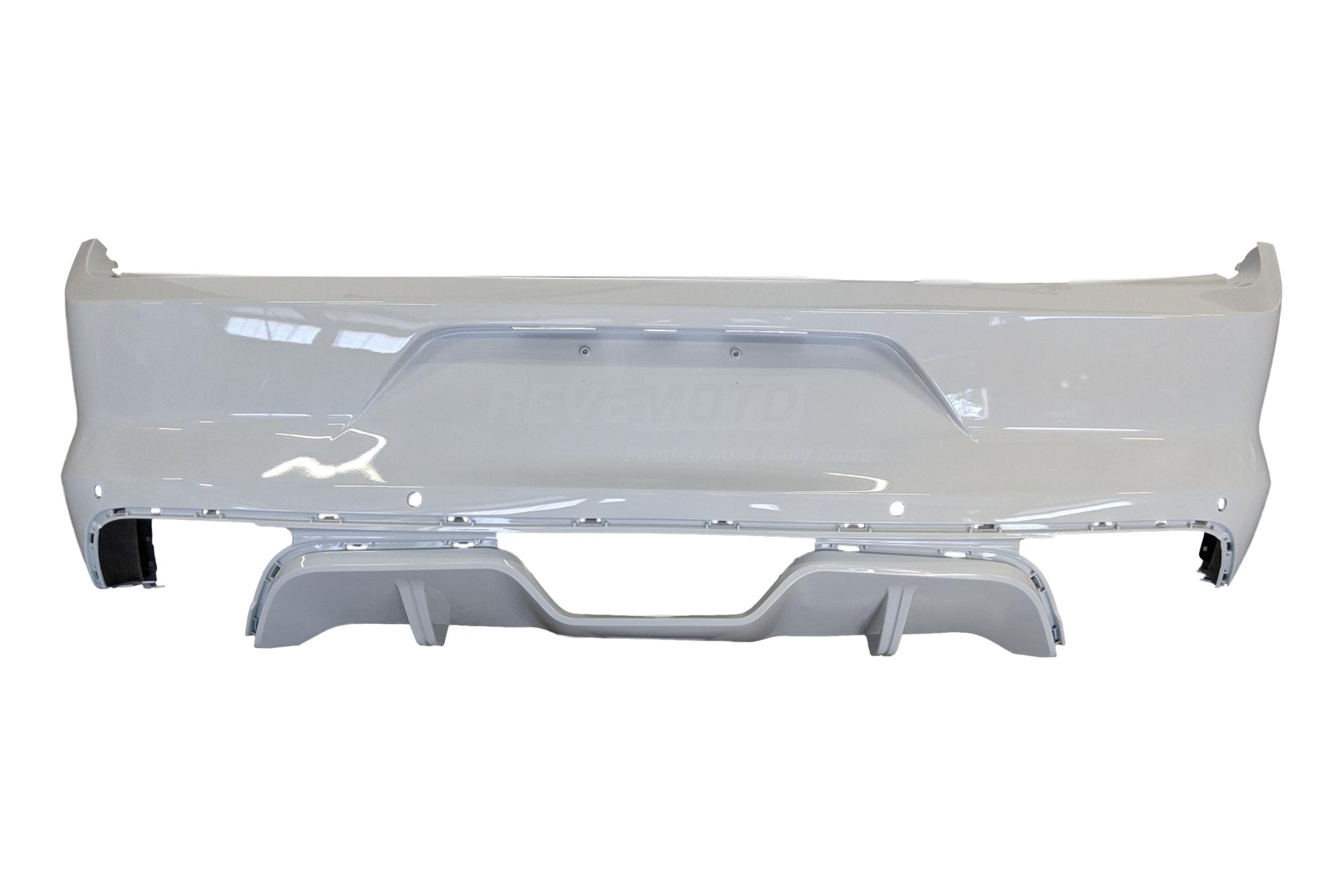 2015-2017 Ford Mustang Rear Bumper Painted | Oxford White (YZ/Z1) | WITH: Reverse Sensor | WITHOUT: Park Assist Sensor Holes, Lower Cover | FR3Z17K835BB FO1100711
