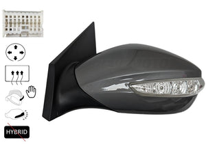 2012 Hyundai Sonata Side View Mirror Painted (OE Replacement; With Turn Signal Light) - Harbor Gray Metallic (P3), Left, Driver-side, Heated; With Turn Signal Light; Power; Manual Folding; Except Hybrid - 876103Q110
