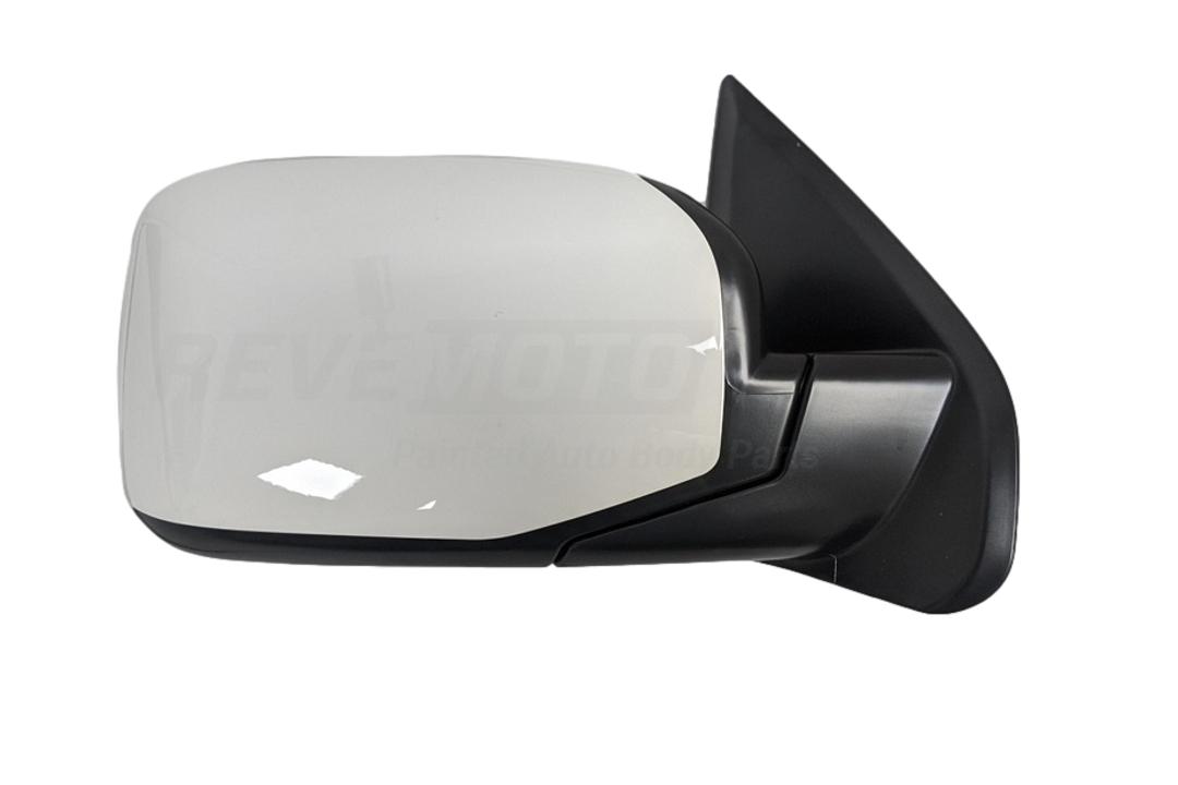 2009-2015 Honda Pilot Painted Side View Mirror Taffeta White (NH578) Right, Passenger Side 76208SZAA01ZA HO1321265 ReveMoto Painted Auto Parts Replacement