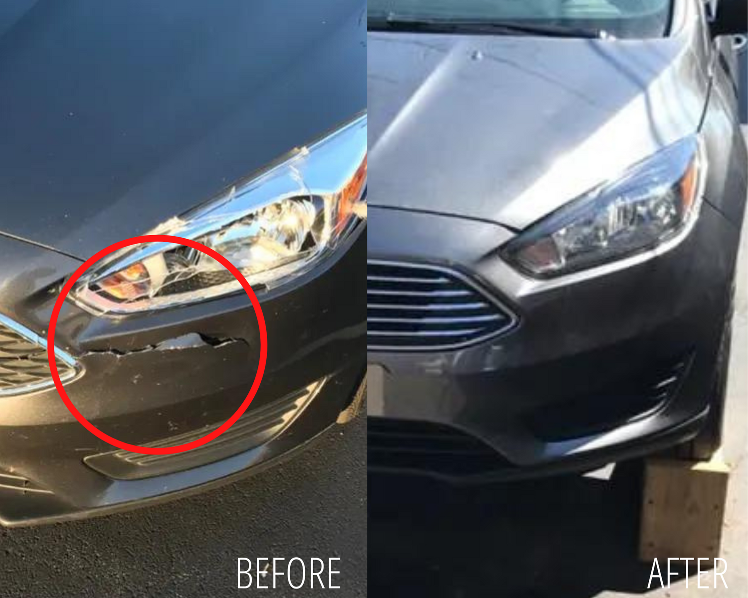 2015-2018 Ford Focus Front Bumper Painted (WITHOUT: ST)